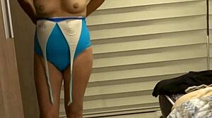 latina on beach vacation shows off bikini body and masturbates craving cock suck