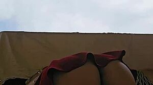 british babe edges fat helmeted cock during teasing massage with milk play