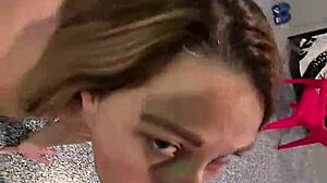 Dude my wife lost beer pong bet so she strips teases and sucks my monster cock homemade