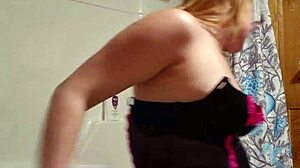 hey, check out this solo shower session with some wild creampie action outdoors