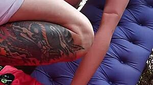 blonde sex toy gets creampied in her tight pussy