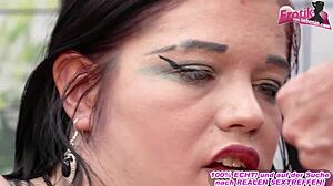 shy german amateur slut, wanna film porn in swinger club?