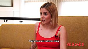 Melanie Caceres в первом порно с минетом