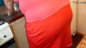 I Jerk Off to My Neighbor Preparing Dinner in the Kitchen