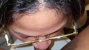 Latina milf sucks friend in lingerie homemade