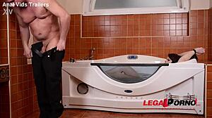 defiant bondage babe lucia love, why endure extreme humiliation with anal blowjob deepthroat squirting in bathtub?