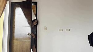 skinny girl gets fucked by boyfriend's friend while he's away