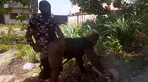 Ebony woman gives the best blowjob.