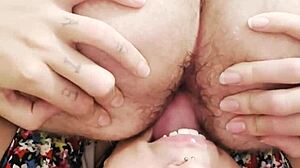 i give beautiful slave upside down rimming and blowjob