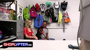 Shoplifter Jenna Starr And Khloe Kingsley Get Caught In Backroom. Rusty Nails Submits Them To 3some Ass Fucking.