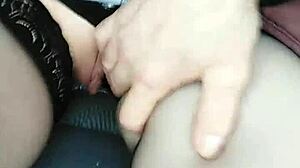 serbian girl flashes pussy in public car