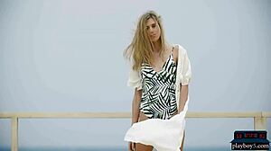 italian petite milf francy torino does outdoor striptease with clothes ripped