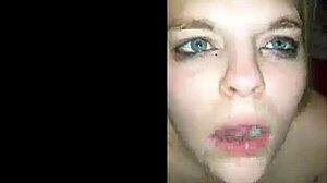 Branquinha Sucks Cock Until Drinking Hot Cum!