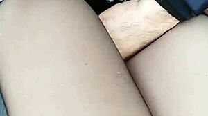 serbian girl flashes pussy in public car