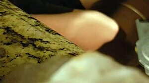 julie jiggles gives intense blowjob with big tits