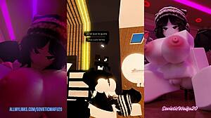 Liz got fucked hard in a follower's house with big tits riding and creampie finish