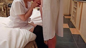 Nurse makes me feel good with cunnilingus leading to insertion and creampie in amateur cosplay fellatio.