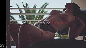 merce palau, working girl in fishnets, fucks cris angelo with dirty talk and creampie blowjob