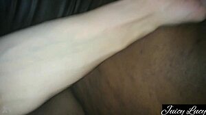 Horny Lucy fingers wet pussy and ass to intense interracial orgasm with fat black cock bonus audio