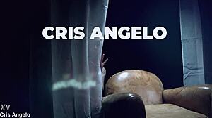 merce palau, working girl in fishnets, fucks cris angelo with dirty talk and creampie blowjob