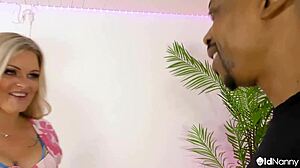 Blonde milf Niki delivers intense mature blowjob before tattooed bbw doggystyle fucking session.