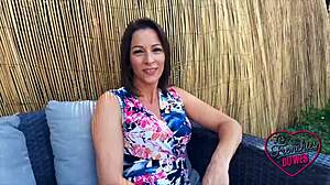 European MILF Kyara tests slutty limits outdoors