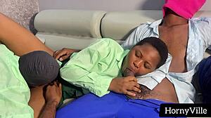 Horny Ebony Students Fucking Missionary With Monster Cock After School. Black Wife Takes Big Ass Pounding.