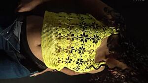 Moving butt and hips to the music! Sexy outfit!