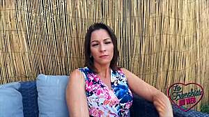 European MILF Kyara tests slutty limits outdoors