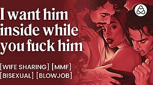 Christmas Party Fantasy: Wife Shared in Bisexual DP Action