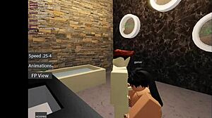 Fucking the bunny in Roblox hard