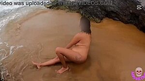 española tetona, are you watching her follando in public beach with big tits blowjob and outdoor doggystyle??