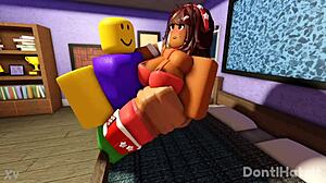 myra and noob in whorblox adventure! 😄