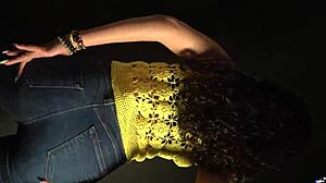 Moving butt and hips to the music! Sexy outfit!