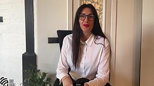 Secretary With Big Tits Gets Job Through Bed Creampie!