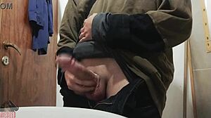 Another Friday Leads To Young 18+ Solo Bathroom Jerk-Off With Big Cock Masturbation