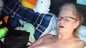 Wow, hot mature granny does naked yoga then touches herself! Can you believe it?