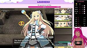 Vtuber Lewdneko moans loudly while using vibrator during Evenicle game play part 4.