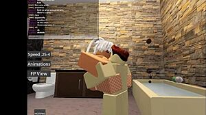 Fucking the bunny in Roblox hard