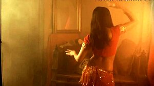 lay her down, the indian beauty, in a serene setting for a dance