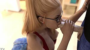 Hot Blonde Sucks Big Dick Cum In Mouth