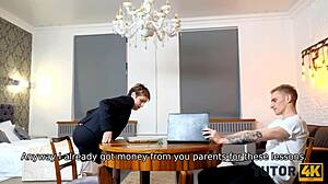 Tutor With Short Hair Has Unforgettable Affair With Disciple