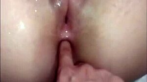 She wasn't expecting my finger in her tight asshole