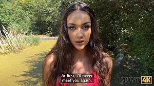 Did hunt4k hunter talk a young 18+ lady into blowjob outdoors? She cheated on her husband immediately