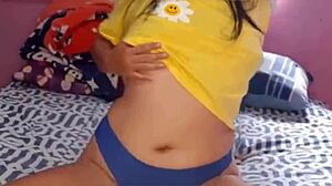 I'm dancing to my favorite music while touching my beautiful pink vagina in this amateur Latina clip