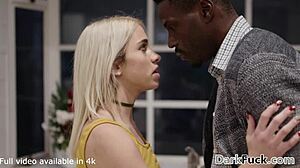 Blonde Teen 18+ Feels Drawn To Her Black Step Dad In American Roleplay.