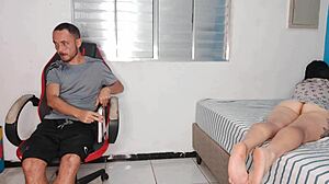 Horny Stepsister Exposes Ass to Tease Stepbrother into Bent Over Deepthroat and Big Cock Bareback