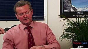 CFNM Babe In Lingerie And Stockings Teases Jerker With Piercing Intensity