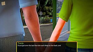 Teen 18+ with big tits and ass plays futanari game in homemade family scene