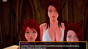 Teen 18+ with big tits and ass plays futanari game in homemade family scene